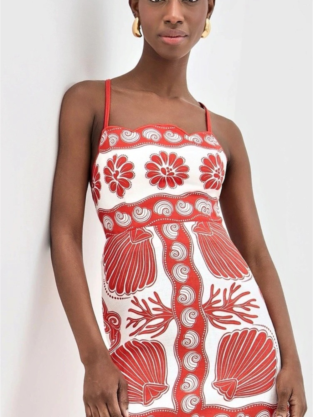 FARM Rio Ainika Shell Print Linen
Mini Dress